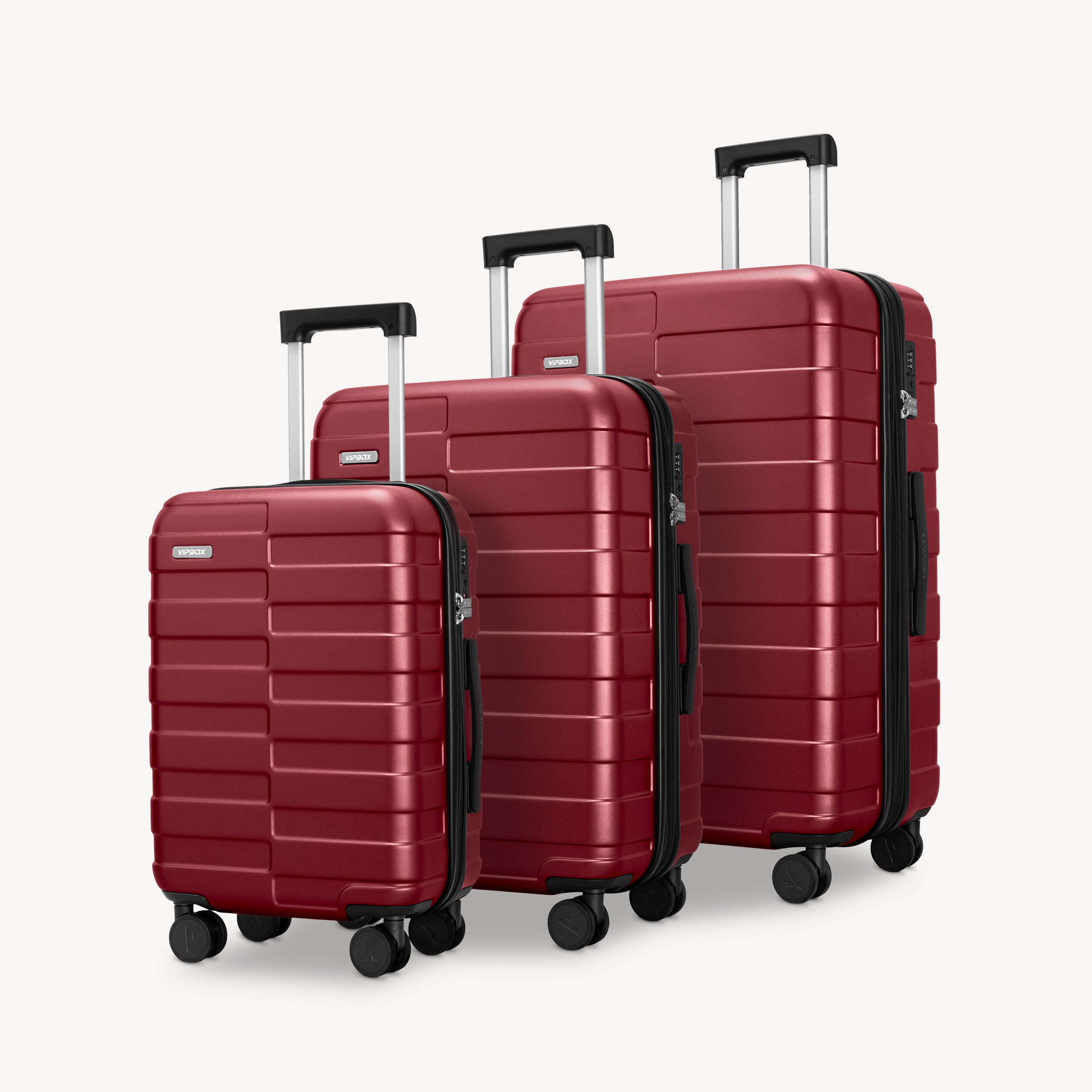 VIPBOX Luggage Set Wine